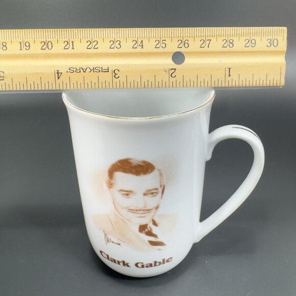Vintage Hollywood Hall of Fame Museum Porcelain Coffee Mug Cup Clark Gable Mug - Picture 4 of 12